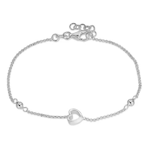 Elegant hjärta armband i silver