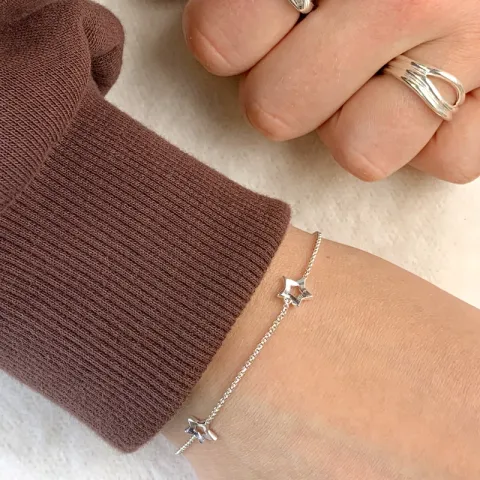 stjärna armband i silver