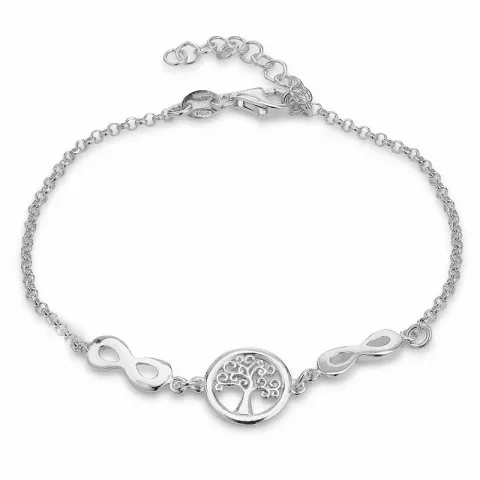 livets träd armband i rhodinerat silver med hängen i rhodinerat silver
