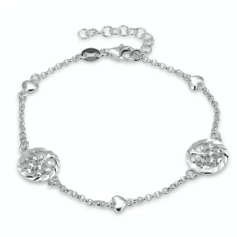 livets träd armband i rhodinerat silver med hängen i rhodinerat silver