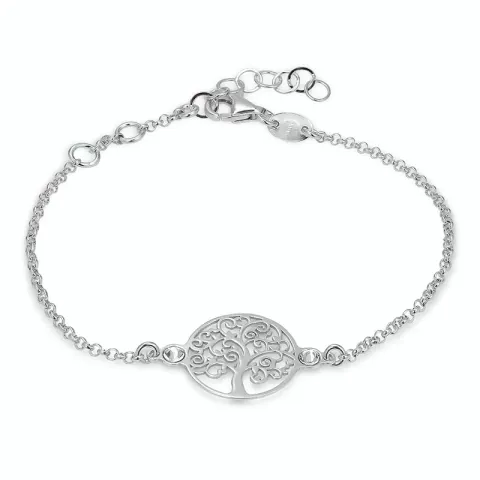 livets träd armband i rhodinerat silver med hängen i rhodinerat silver