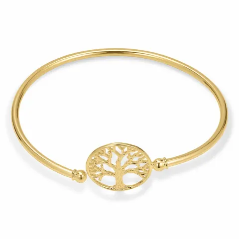 runt livets träd armband i förgyllt silver med hängen i förgyllt silver