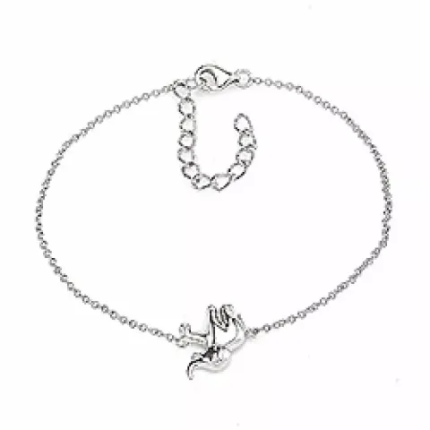 elefant ankerarmband i silver med elefant i silver
