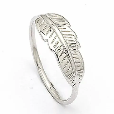 blad ring i silver