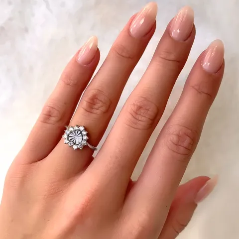 hjärta ring i silver