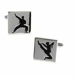 Karate manschettknappar i Rostfritt stål