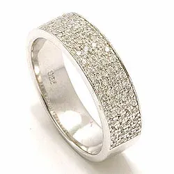 Bred zirkon ring i silver