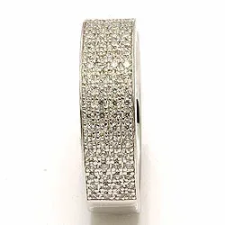 Bred zirkon ring i silver