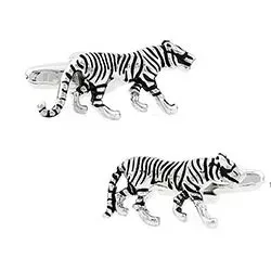 Tiger manschettknappar i stål