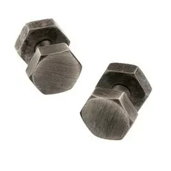 Mutter manschettknappar i stål