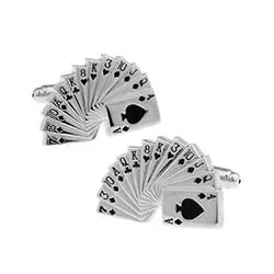 Kortlek manschettknappar i stål