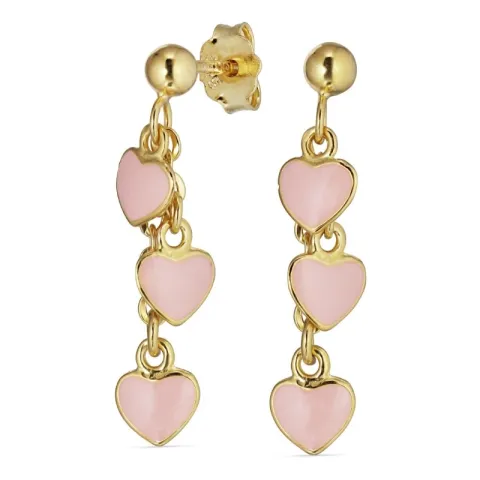 Kollektionsprov lavendelfärgat hjärteörhängen i förgyllt silver