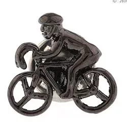 Stora cyklist örhäng i svart stål