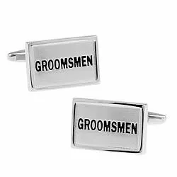 Fyrkantigt manschettknappar i stål