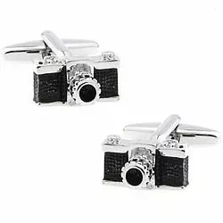 kamera titan manschettknappar i stål