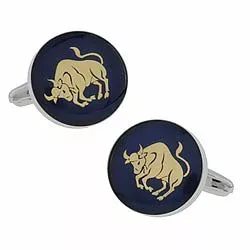 Runda oxen manschettknappar i stål