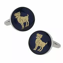 Runda vädurn manschettknappar i stål