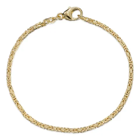 kungalänk armband i 14 karat guld 17 cm x 1,8 mm