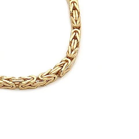 kungalänk armband i 14 karat guld 21 cm x 4,0 mm