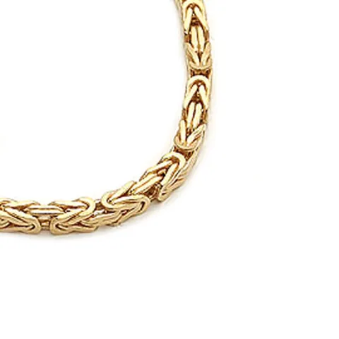 kungalänk armband i 14 karat guld 21 cm x 4,8 mm