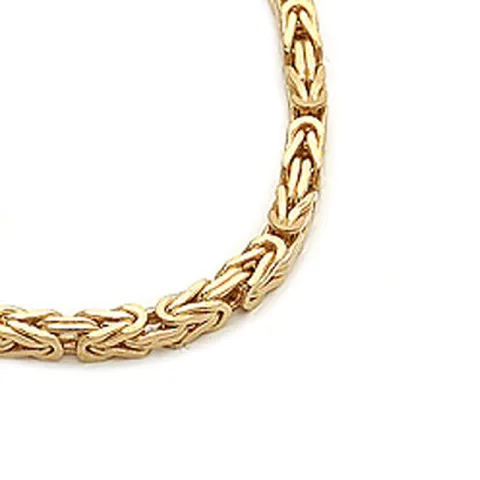 kungalänk armband i 14 karat guld 21 cm x 5,6 mm