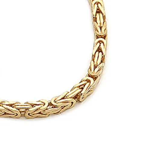 kungalänk armband i 14 karat guld 18,5 cm x 6,8 mm