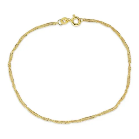 BNH singapore armband i 14 karat guld 17 cm x 1,5 mm