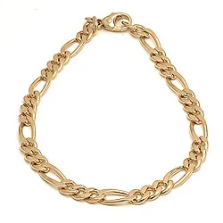 figaroarmband i 14 karat guld 17 cm x 3,4 mm