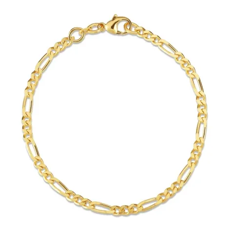 figaroarmband i 8 karat guld 17 cm x 3,4 mm