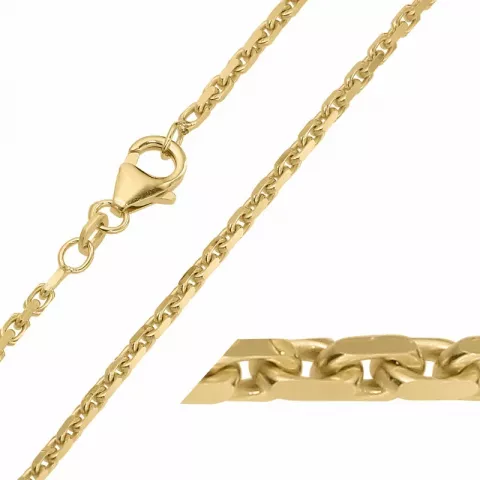 BNH Anker facet armband i 14 karat guld 18,5 cm x 2,0 mm