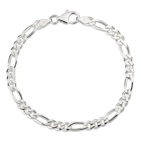 figaroarmband i silver 17 cm x 4,6 mm