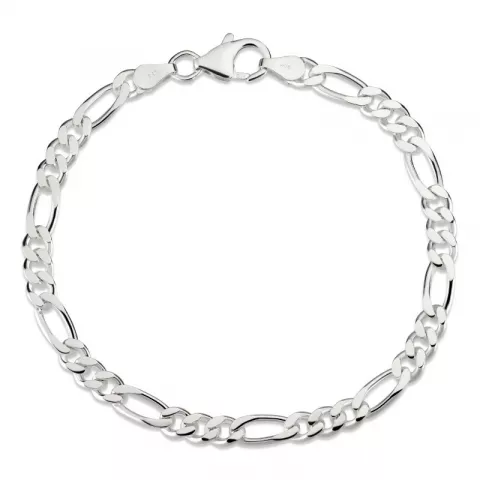 figaroarmband i silver 18,5 cm x 4,6 mm