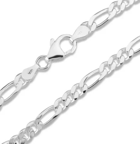 figarohalskedja i silver 80 cm x 5,6 mm