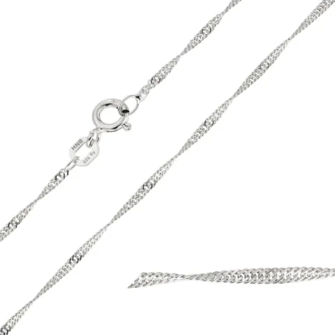 BNH singaporehalsband i silver 38 cm x 1,5 mm