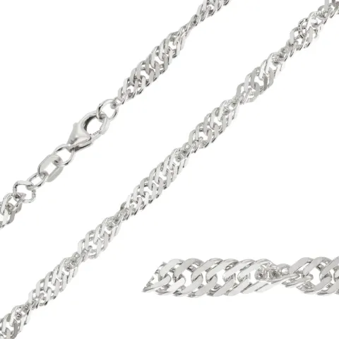 BNH singaporehalsband i silver 38 cm x 3,5 mm