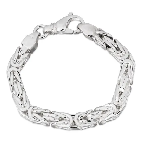kungalänk armband i silver 17 cm x 6,8 mm
