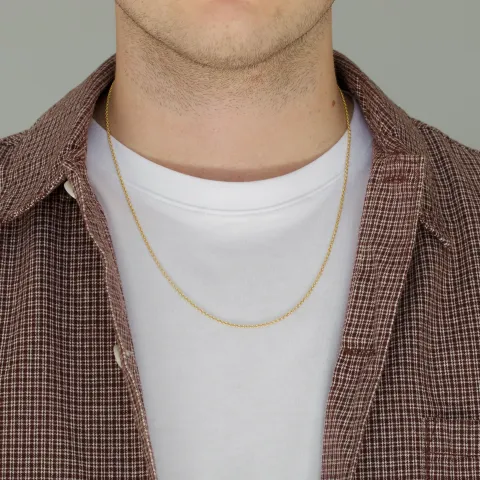 BNH Anker runda halsband i förgyllt silver 55 cm x 1,8 mm