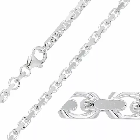 BNH anker facet halskedja i silver 40 cm x 2,6 mm