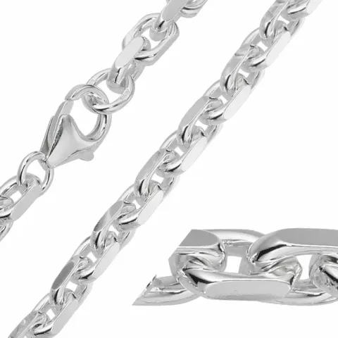 BNH anker facet halskedja i silver 40 cm x 5,7 mm