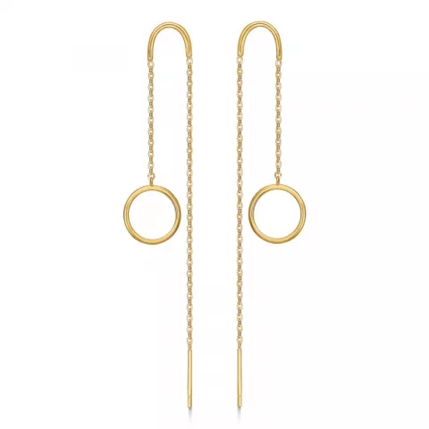 Støvring Design cirkel ear lines i 14 karat guld