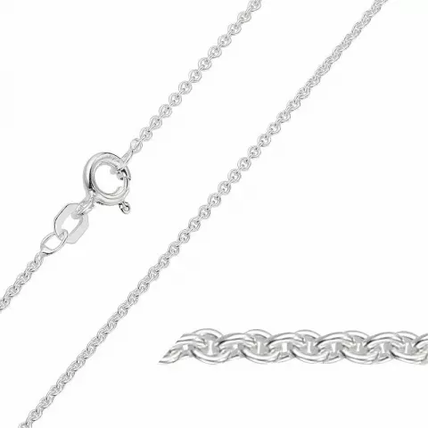 BNH Anker runda halsband i silver 45-50 cm x 1,5 mm