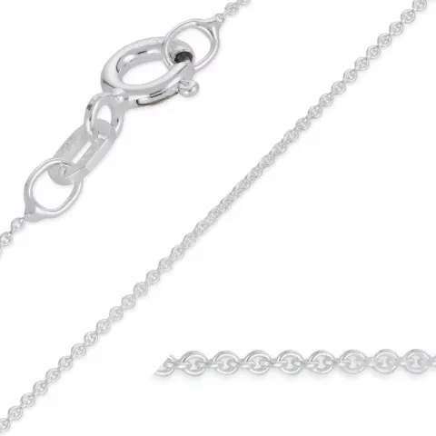 BNH Anker runda halsband i silver 36 cm x 0,8 mm