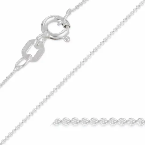 BNH Anker runda halsband i silver 40 cm x 0,8 mm