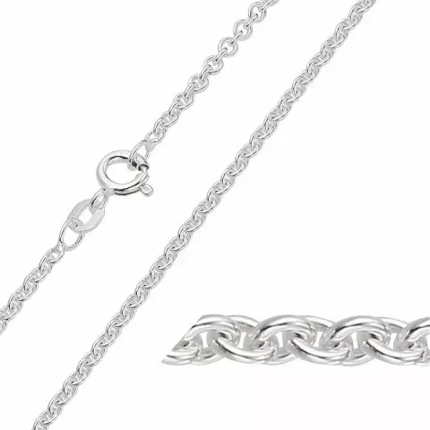 BNH Anker runda halsband i silver 45 cm x 2,0 mm