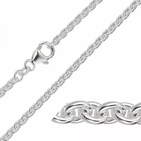 BNH Anker runda halsband i silver 45 cm x 2,3 mm