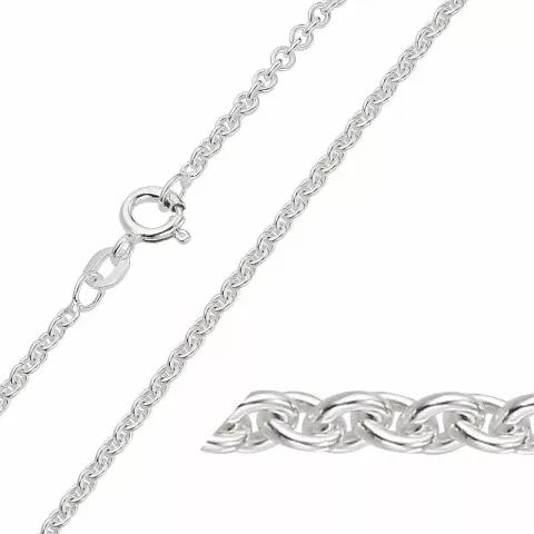 BNH Anker runda halsband i silver 50 cm x 2,0 mm