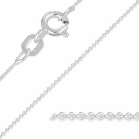 BNH Anker runda halsband i silver 55 cm x 0,8 mm