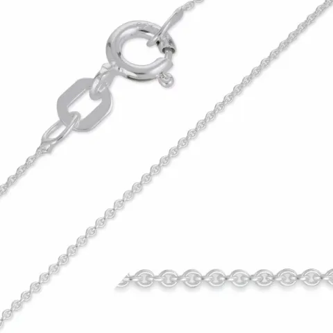 BNH Anker runda halsband i silver 70 cm x 0,8 mm