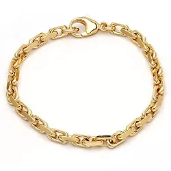 BNH Anker facet armband i 14 karat guld 18,5 cm x 5,0 mm