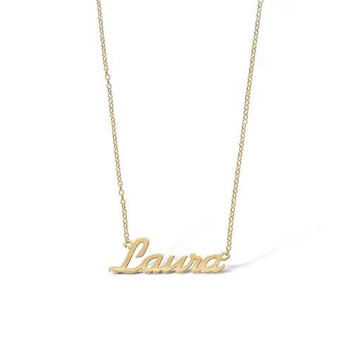 Namnhalsband med hänge i 9 karat guld - My Letter
